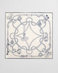 CREAM, SAILING PRINT SILK SCARF, BACK-VIEW BY GANT AU.