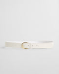 CREAM, LEATHER BELT BY GANT AU.