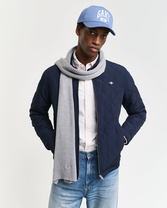 EVENING BLUE, QUILTED WINDCHEATER, FRONT-VIEW BY GANT AU.
