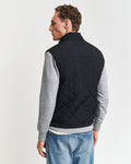 BLACK, QUILTED WINDCHEATER VEST, BACK-VIEW BY GANT AU.