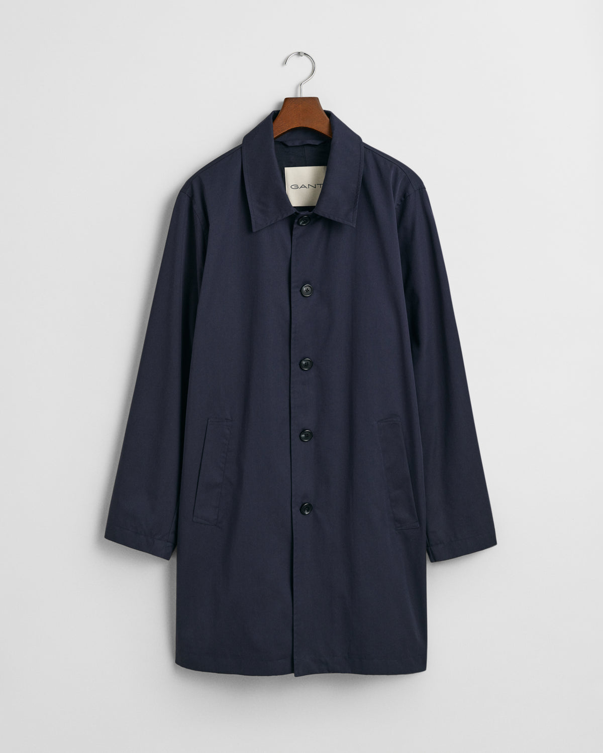 EVENING BLUE, COTTON CAR COAT, FLAT-LAY BY GANT AU.