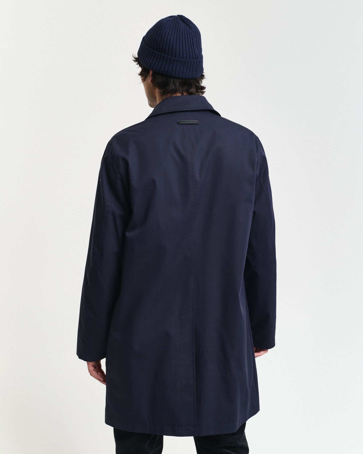 EVENING BLUE, COTTON CAR COAT, BACK-VIEW BY GANT AU.
