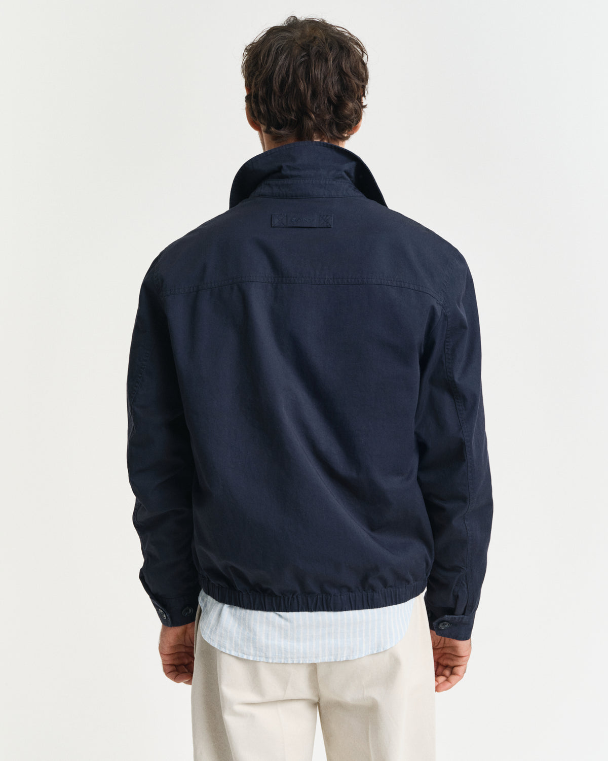 EVENING BLUE, COTTON WINDCHEATER JACKET, BACK-VIEW BY GANT AU.