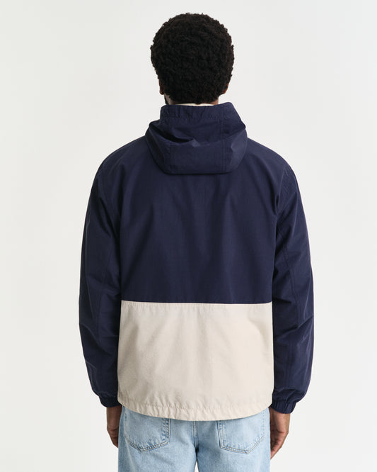 CLASSIC BLUE, BLOCKED WINDSHIELDER JACKET, BACK-VIEW BY GANT AU.