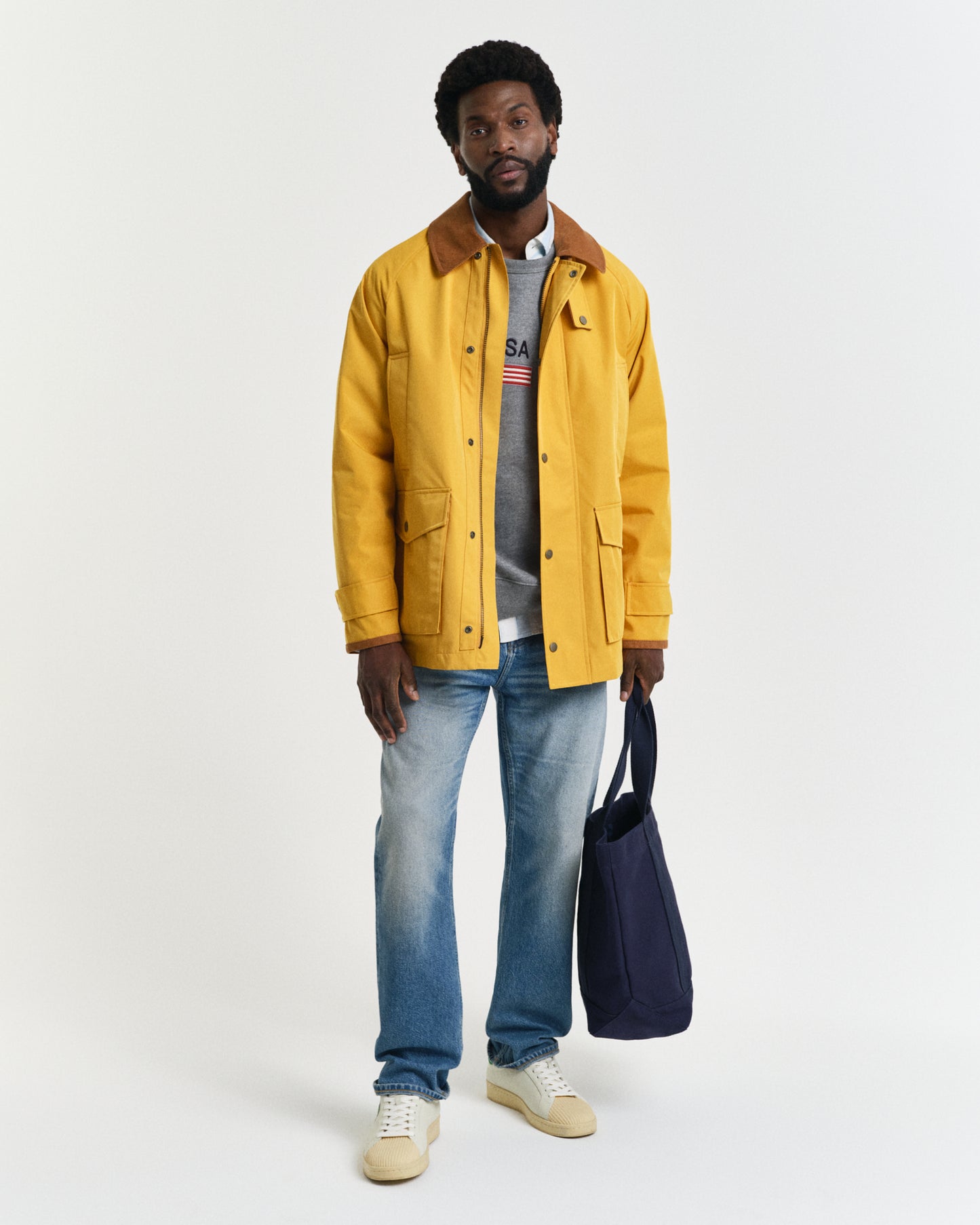 GOLDEN YELLOW, SPRING DECKER JACKET BY GANT AU.