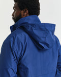DEEP COBALT, LIGHTWEIGHT WINDSHIELDER JACKET, CLOSE-UP BY GANT AU.