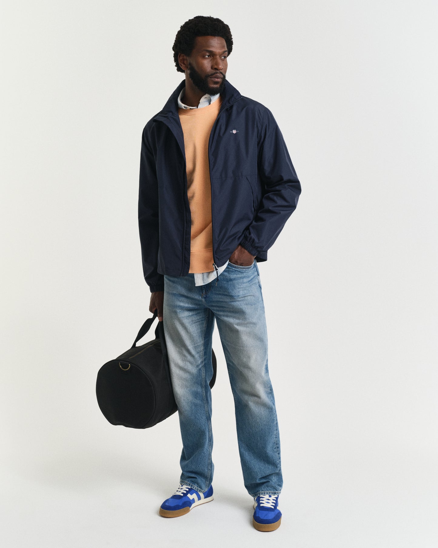 EVENING BLUE, LIGHTWEIGHT WINDSHIELDER JACKET BY GANT AU.