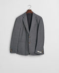 EVENING BLUE, SLIM TWO-TONE JERSEY BLAZER, FLAT-LAY BY GANT AU.