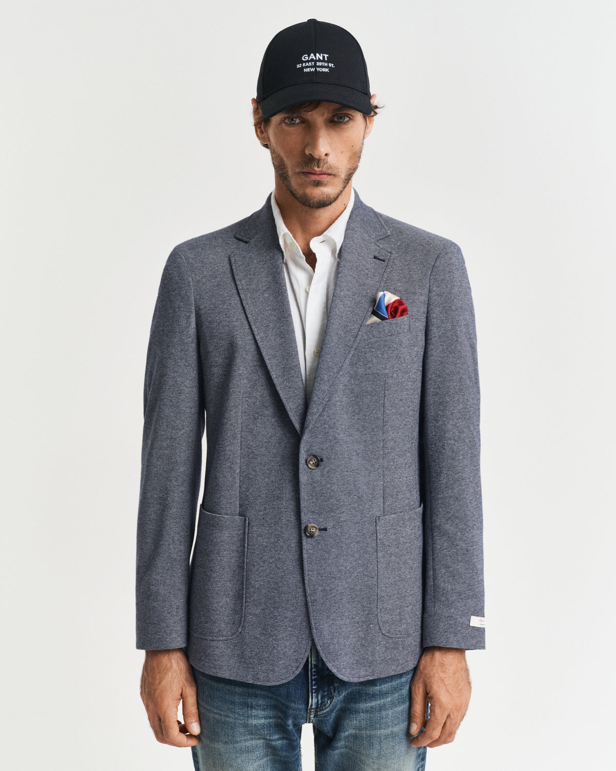 Slim Fit Two-Toned Jersey Blazer
