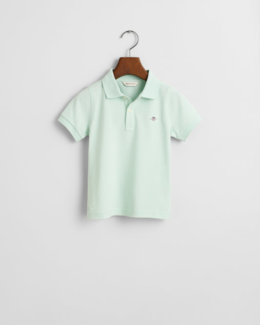 FADED MINT, SHIELD SS PIQUE BY GANT AU.