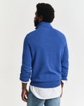RICH BLUE, CASUAL COTTON HALF ZIP, BACK-VIEW BY GANT AU.