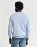 FRESH BLUE, CLASSIC COTTON C-NECK, BACK-VIEW BY GANT AU.