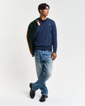 DK JEANSBLUE MELANGE, CLASSIC COTTON V-NECK BY GANT AU.