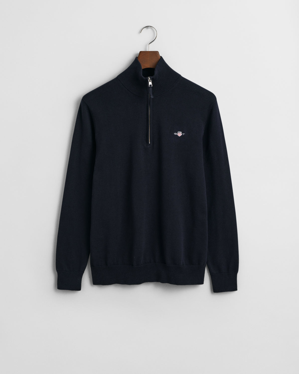EVENING BLUE, CLASSIC COTTON HALF ZIP, FLAT-LAY BY GANT AU.