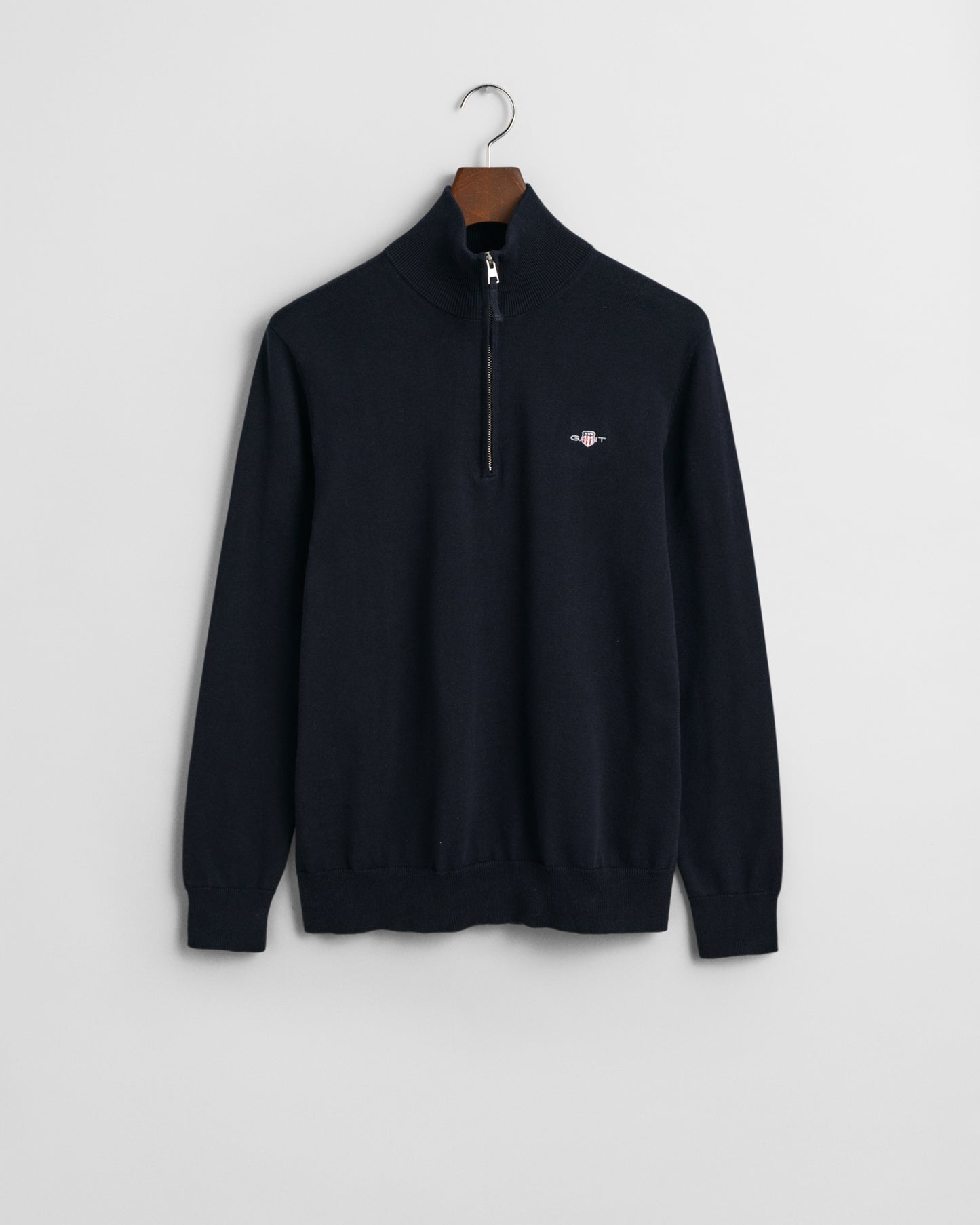 EVENING BLUE, CLASSIC COTTON HALF ZIP, FLAT-LAY BY GANT AU.
