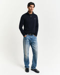 EVENING BLUE, CLASSIC COTTON HALF ZIP BY GANT AU.