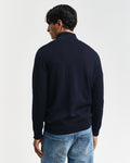 EVENING BLUE, CLASSIC COTTON HALF ZIP, BACK-VIEW BY GANT AU.