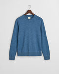 PERSIAN BLUE, SUNFADED C-NECK, FLAT-LAY BY GANT AU.