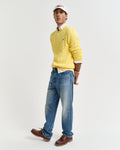 BANANA YELLOW, COTTON CABLE C-NECK BY GANT AU.