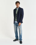 KALAMATA GREEN, COTTON CABLE HALF ZIP BY GANT AU.