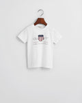 WHITE, ARCHIVE SHIELD SS T-SHIRT BY GANT AU.