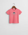 BLUSH PINK, ARCHIVE SHIELD SS T-SHIRT BY GANT AU.