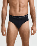 BLACK, BRIEF 3-PACK, FRONT-VIEW BY GANT AU.