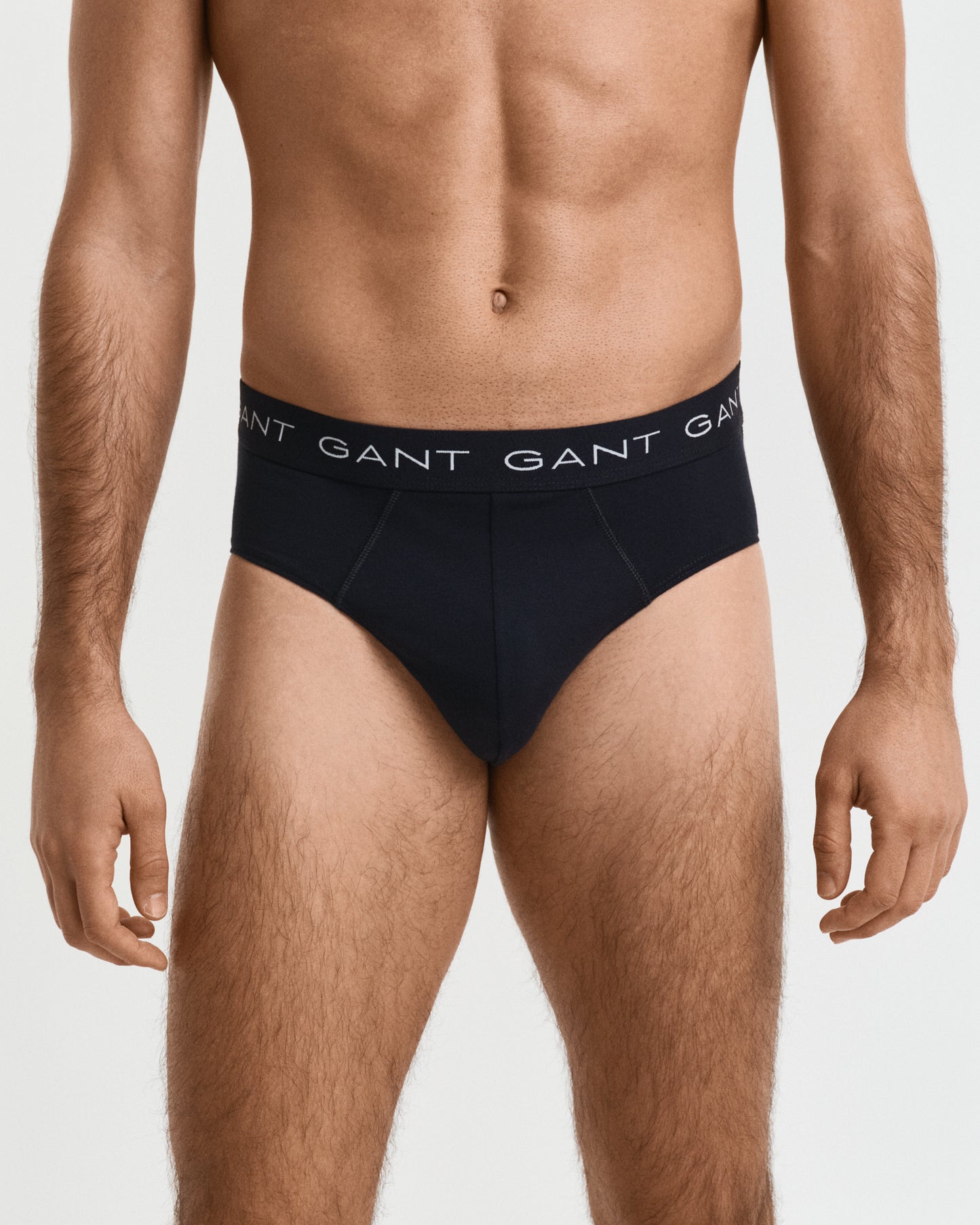 BLACK, BRIEF 3-PACK, FRONT-VIEW BY GANT AU.