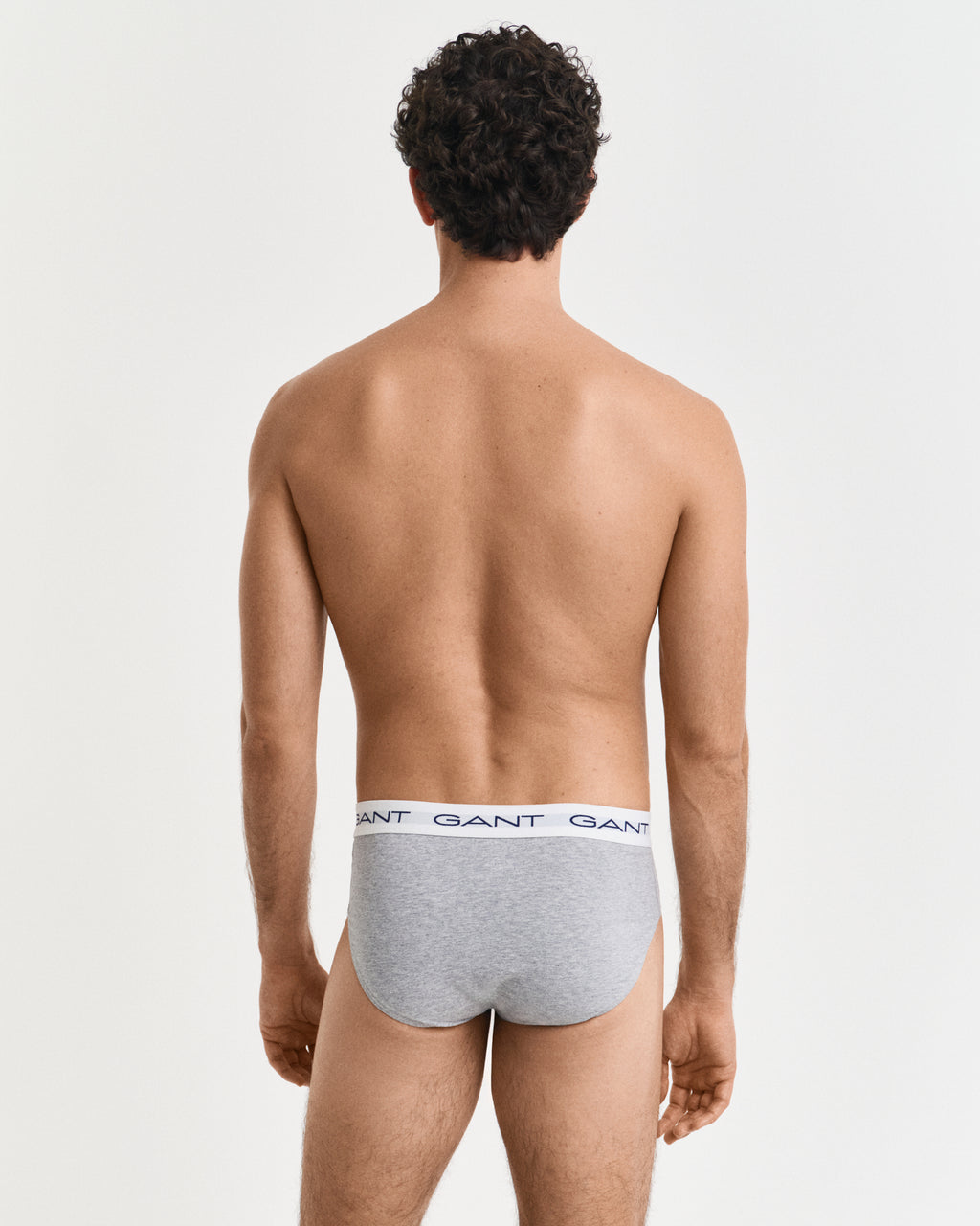 LIGHT GREY MELANGE, BRIEF 3-PACK, CLOSE-UP BY GANT AU.