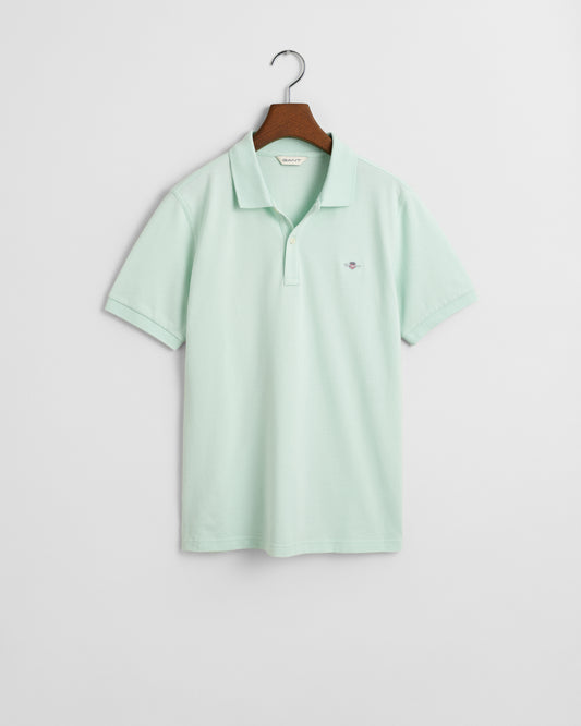 FADED MINT, SHIELD SS PIQUE BY GANT AU.