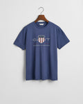 DUSTY NAVY, ARCHIVE SHIELD SS T-SHIRT BY GANT AU.