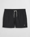 BLACK, SWIM SHORTS, FRONT-VIEW BY GANT AU.