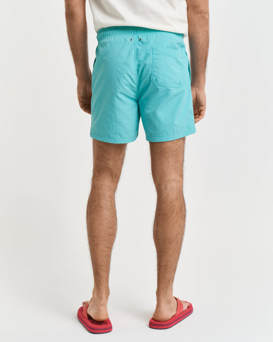 TROPIC BLUE, SWIM SHORTS, BACK-VIEW BY GANT AU.