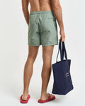 KALAMATA GREEN, SWIM SHORTS, BACK-VIEW BY GANT AU.