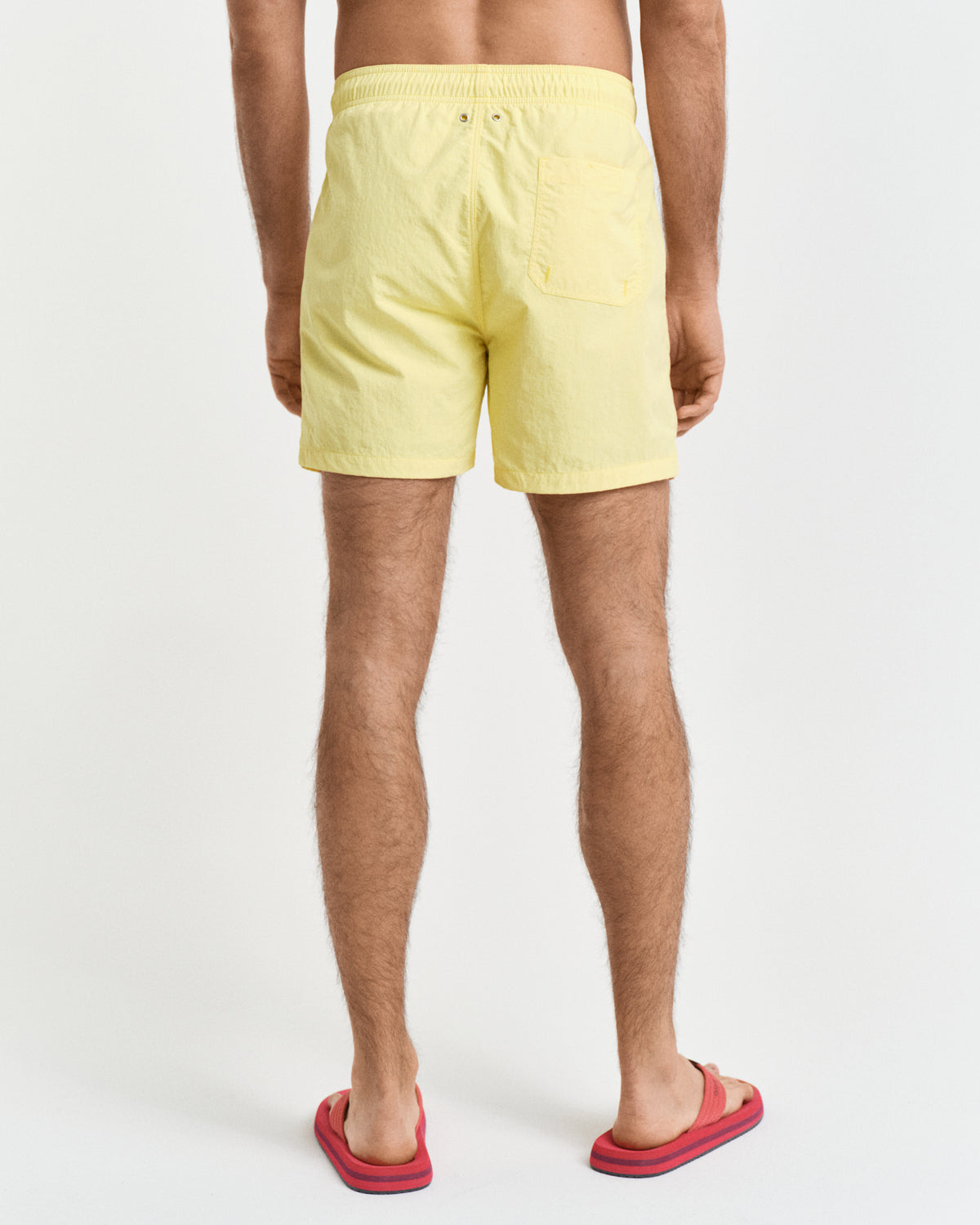 BANANA YELLOW, SWIM SHORTS, BACK-VIEW BY GANT AU.
