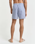 RICH BLUE, SEERSUCKER SWIM SHORTS, BACK-VIEW BY GANT AU.