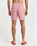RUBY RED, SEERSUCKER SWIM SHORTS, BACK-VIEW BY GANT AU.