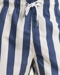 DUSTY NAVY, BLOCK STRIPE SWIM SHORTS, CLOSE-UP BY GANT AU.