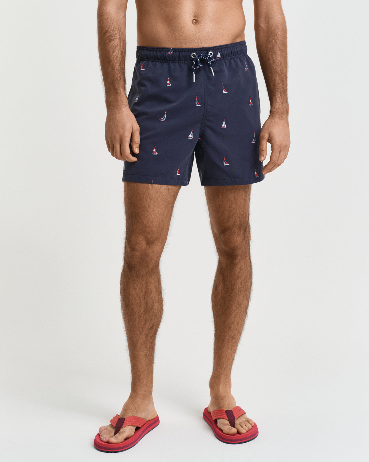 Boat Embroidered Swim Shorts