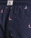 EVENING BLUE, BOAT EMBROIDERY SWIM SHORTS, CLOSE-UP BY GANT AU.
