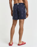 EVENING BLUE, BOAT EMBROIDERY SWIM SHORTS, BACK-VIEW BY GANT AU.