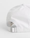 WHITE, HIGH SHIELD COTTON TWILL CAP, CLOSE-UP BY GANT AU.
