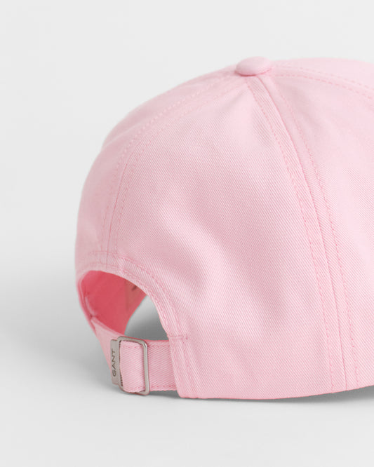 CALIFORNIA PINK, HIGH SHIELD COTTON TWILL CAP, CLOSE-UP BY GANT AU.
