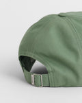 KALAMATA GREEN, SHIELD COTTON TWILL CAP, CLOSE-UP BY GANT AU.