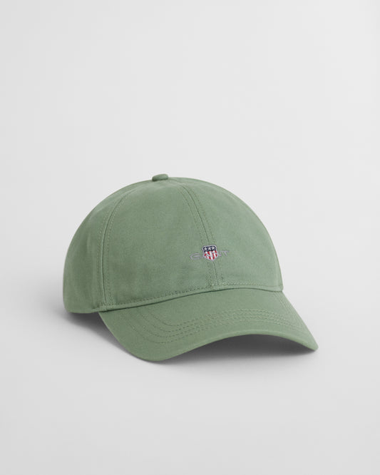 KALAMATA GREEN, SHIELD COTTON TWILL CAP BY GANT AU.