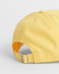 BANANA YELLOW, SHIELD COTTON TWILL CAP, CLOSE-UP BY GANT AU.