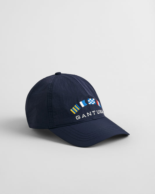 EVENING BLUE, NAUTICAL GRAPHIC CAP, FRONT-VIEW BY GANT AU.