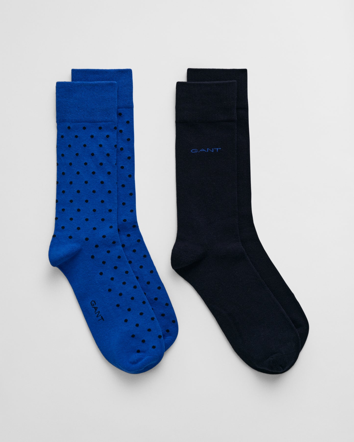 LAPIS BLUE, DOT AND SOLID SOCKS 2-PACK BY GANT AU.
