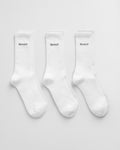 WHITE, SPORT SOCKS 3-PACK BY GANT AU.
