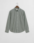 FOREST GREEN, REG CLASSIC POPLIN STRIPE SHIRT BY GANT AU.